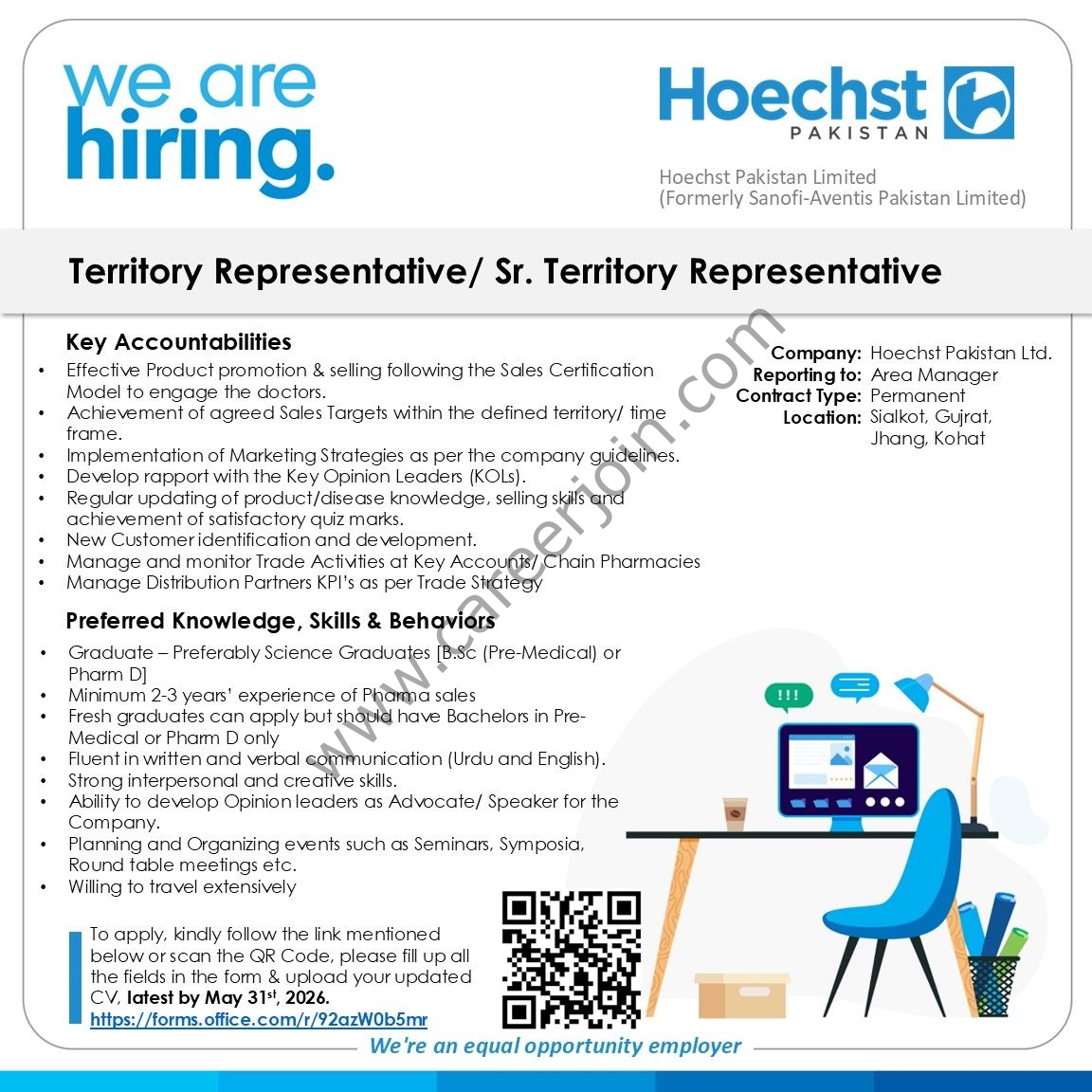 Hoechst Pakistan Limited Jobs Territory Representative/ Sr. Territory Representative 1