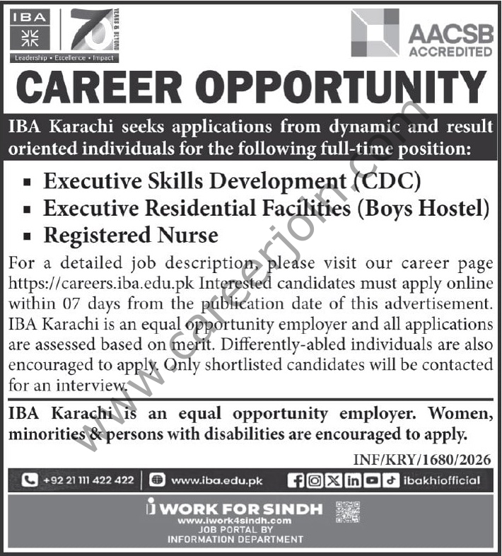 IBA Karachi Jobs 03 May Express Tribune 1