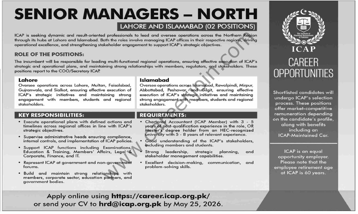 Institute of Chartered Accountats of Pakistan ICAP Jobs 10 May 2026 Dawn 01 1