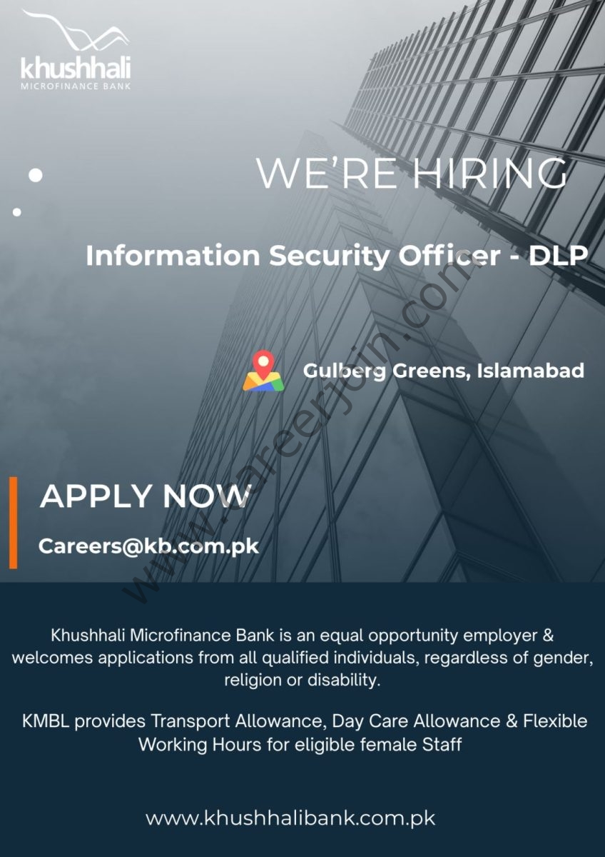 Khushhali Microfinance Bank Limited Jobs Information Security Officer DLP 1