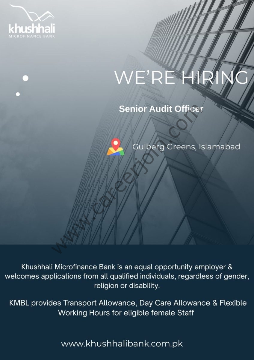 Khushhali Microfinance Bank Jobs Senior Audit Officer  1