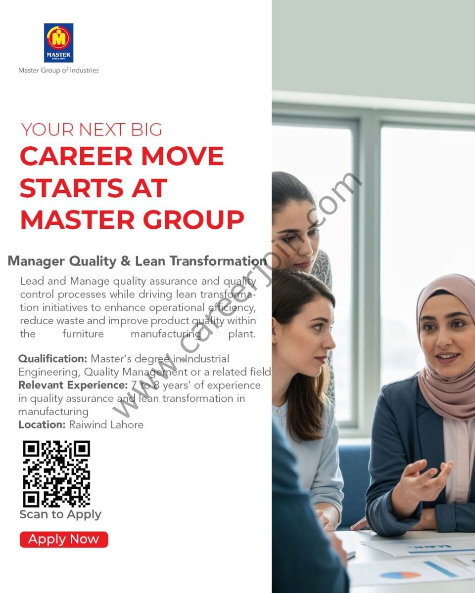 Master Group of Companies Jobs Manager Quality & Lean Transformation 1