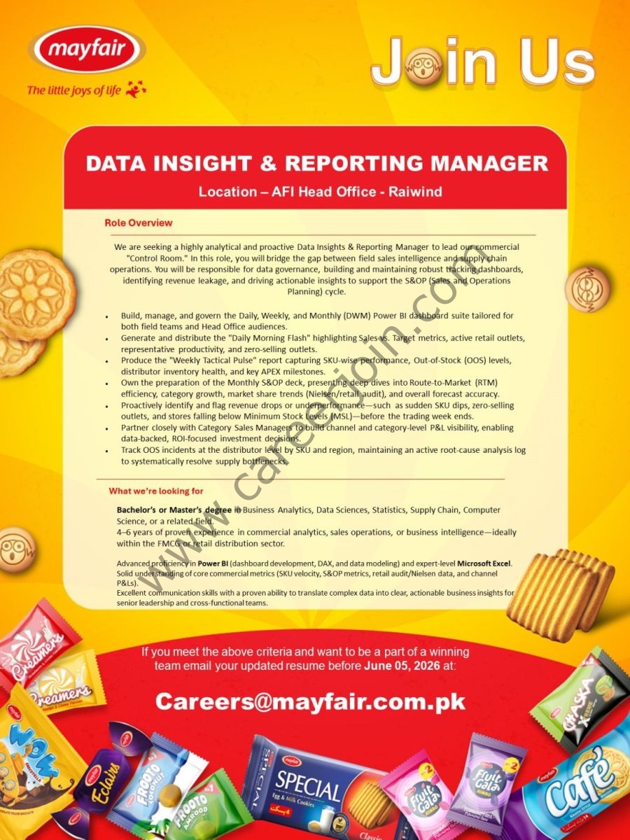 Mayfair Pakistan Jobs Data Insight & Reporting Manager 1
