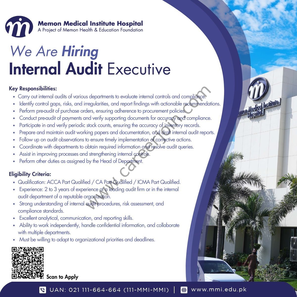 Memon Medical Institute MMI Hospital Jobs May 2026 2