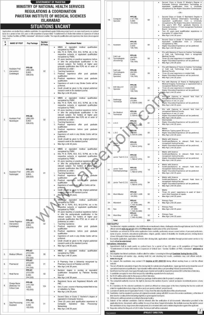 Ministry of National Health Services Regulations & Coordination Jobs 24 May 2026 Express Tribune 1