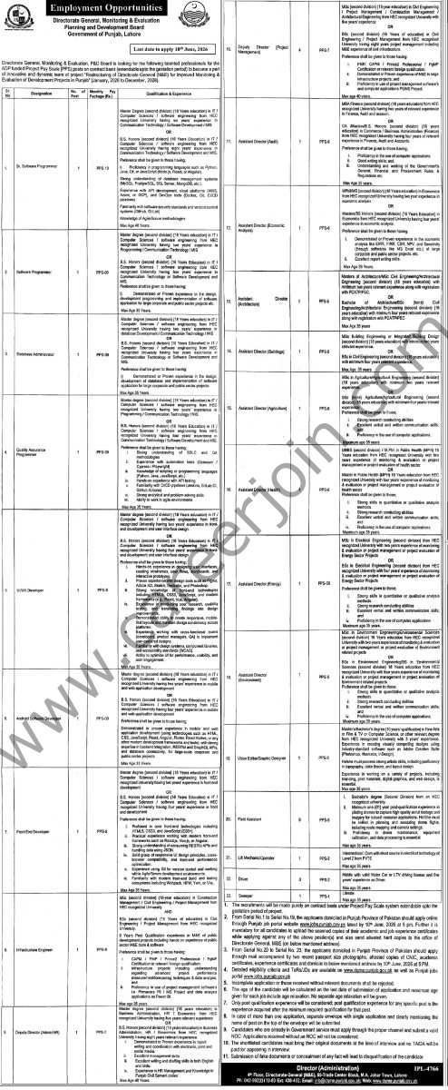 Monitoring & Evaluation Planning & Development Jobs 14 May 2026 Express Tribune 1