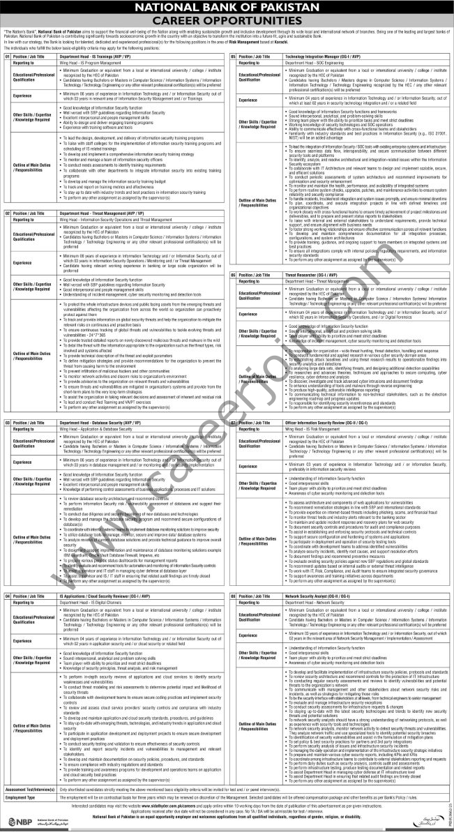 NBP National Bank of Pakistan Jobs 24 May 2026 Express Tribune 1
