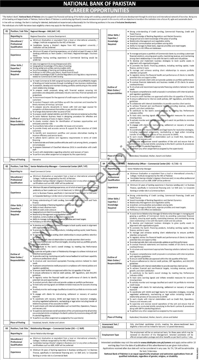 National Bank of Pakistan NBP Jobs 03 May Express Tribune 1