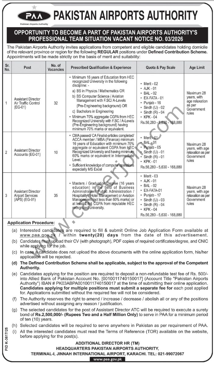 Pakistan Airports Authority PAA Jobs 22 May 2026 Express Tribune 1