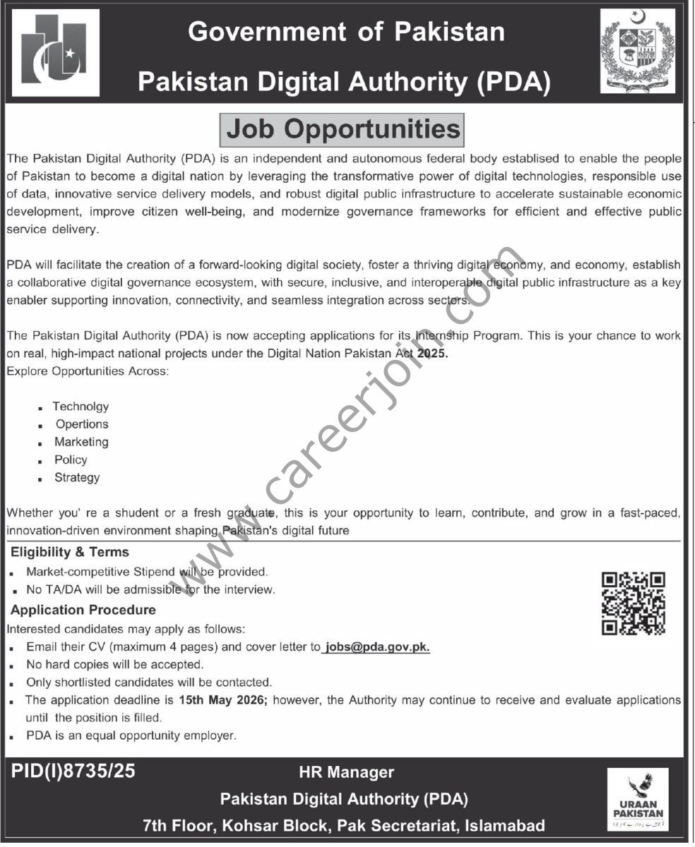 Pakistan Digital Authority Jobs 30 April 2026 Express Tribune 1