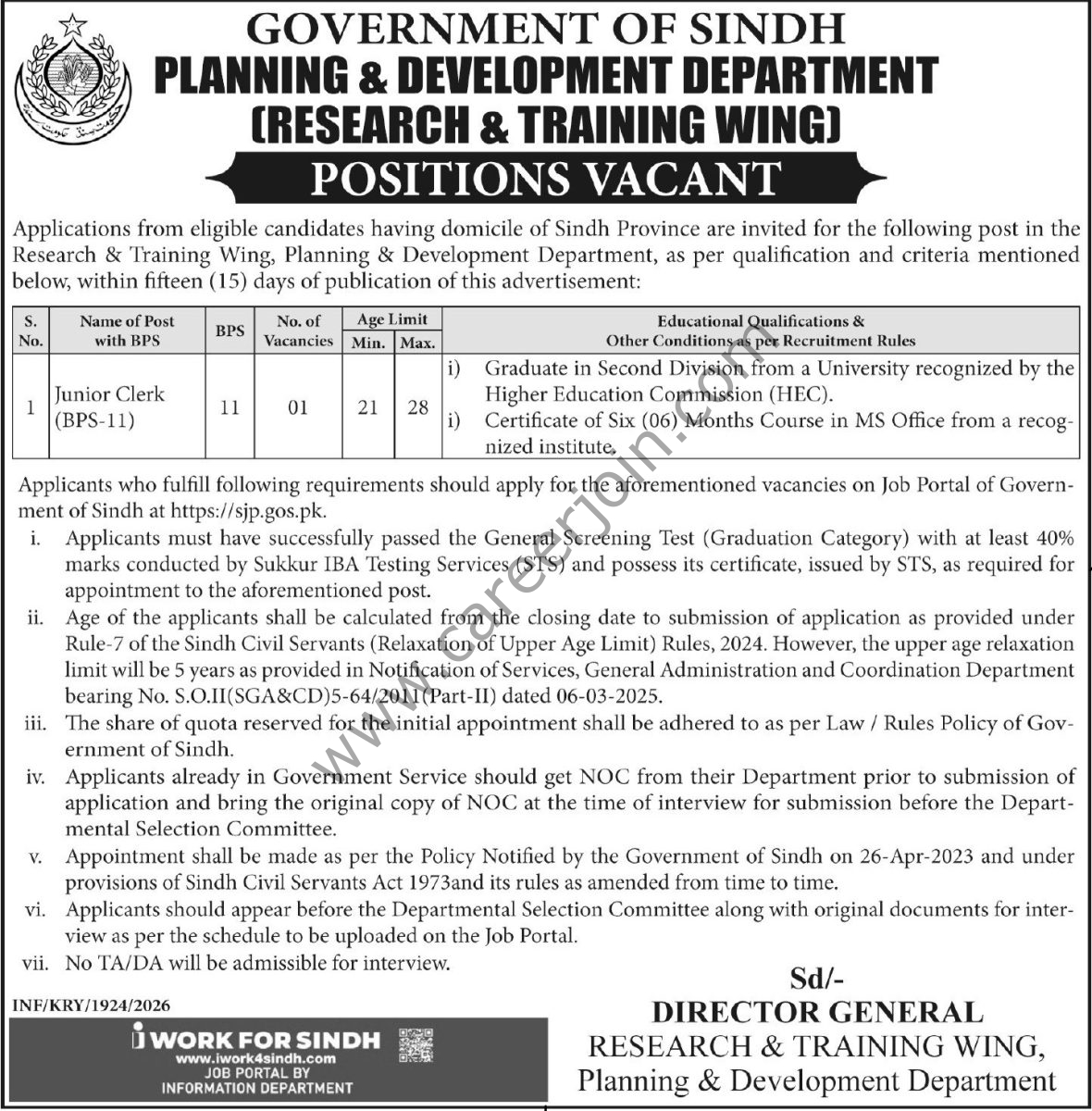 Planning & Development Department Sindh Jobs 15 May 2026 Express Tribune 1