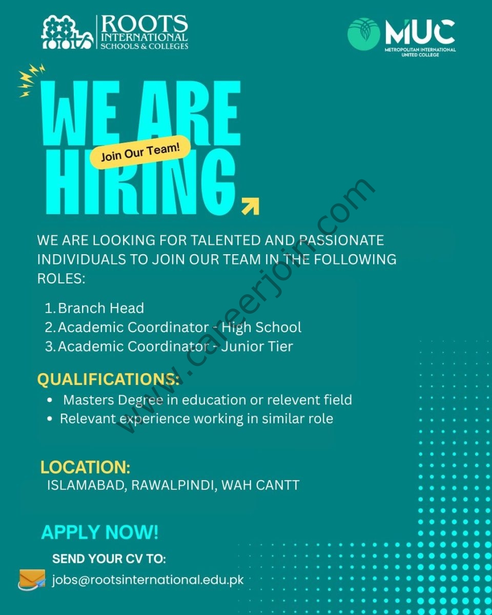ROOTS International Schools & Colleges Jobs May 2026 1