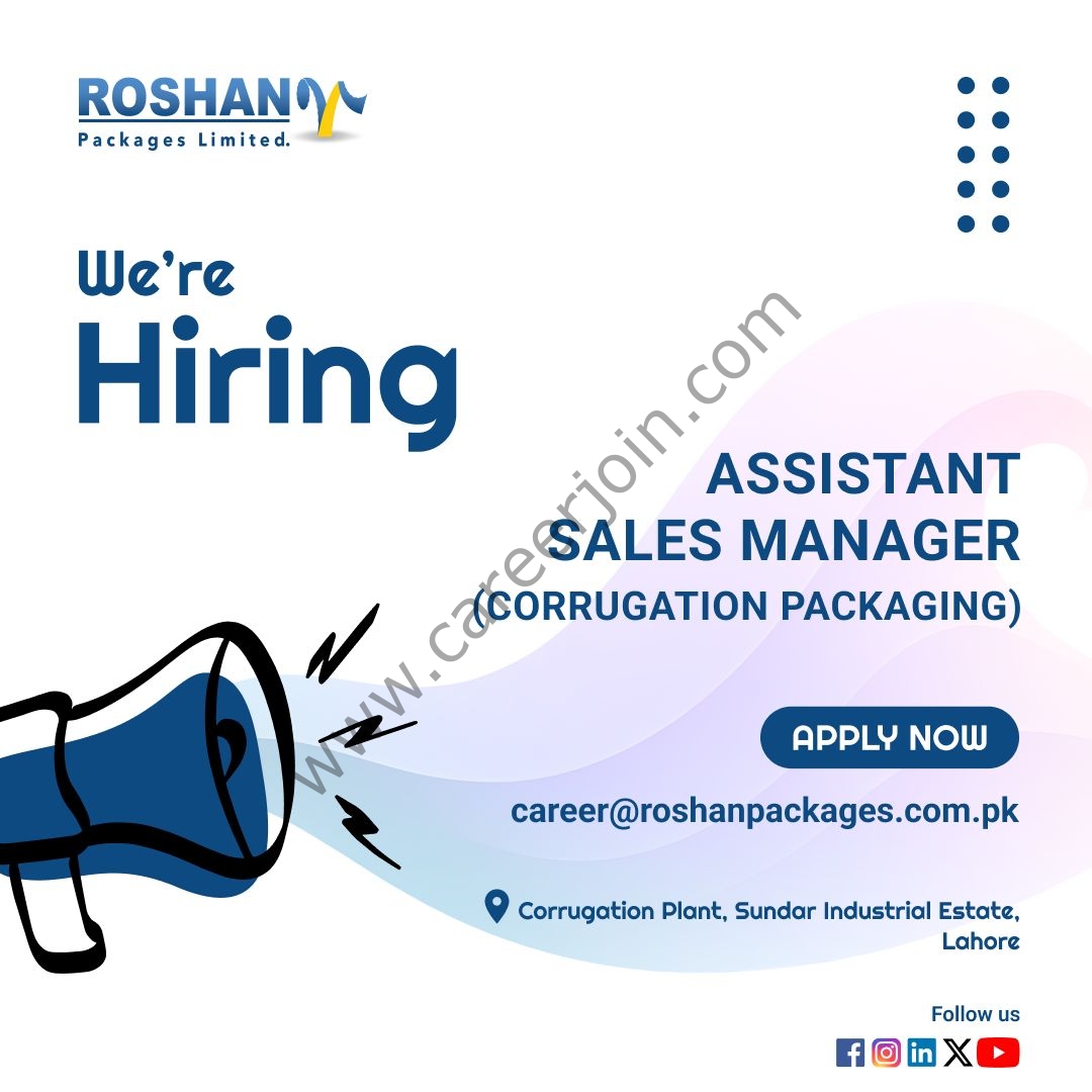 Roshan Packages Limited Jobs Assistant Sales Manager (ASM) 1