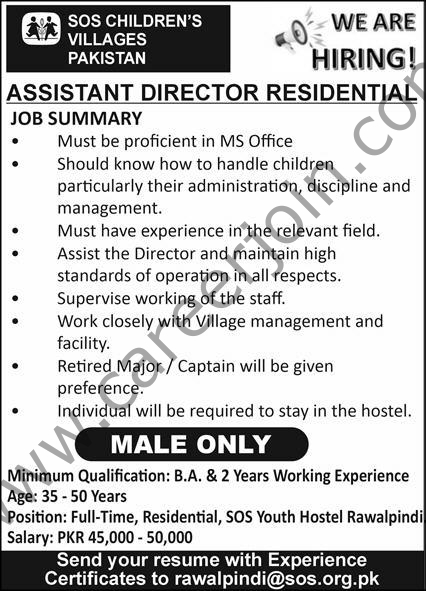 SOS Childrens Village Jobs 10 May 2026 Express 01 3