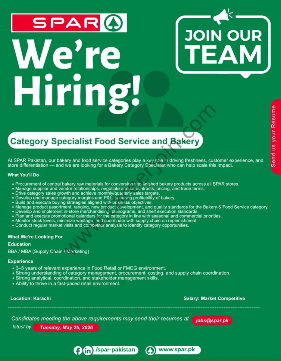 SPAR Pakistan Jobs Category Specialist 1