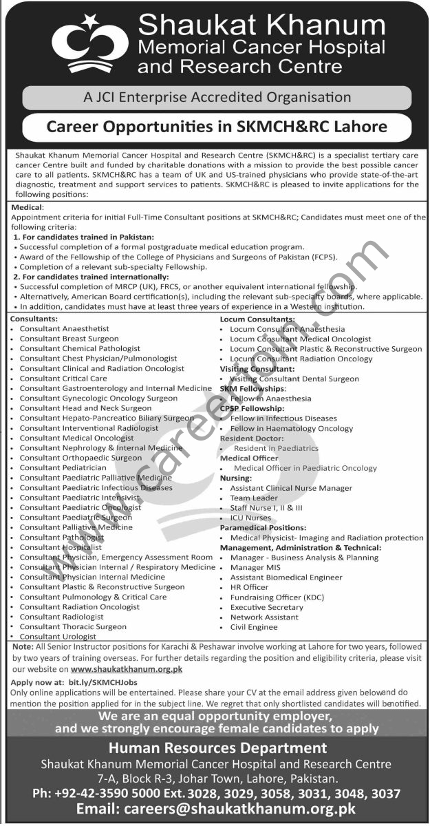 Shaukat Khanum Hospital Jobs 03 May 2026 Dawn 1