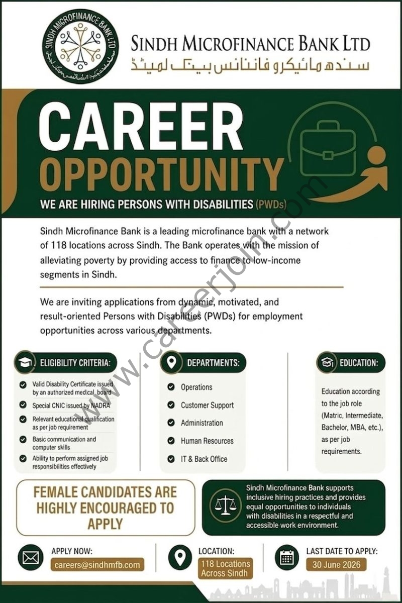 Sindh Microfinance Bank Jobs May 2026 1