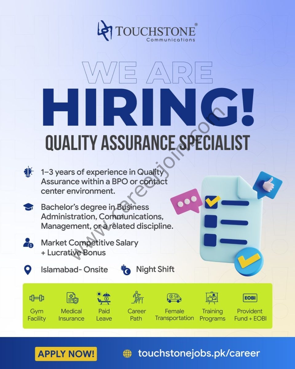 Touchstone Communications Jobs Quality Assurance Specialist 1