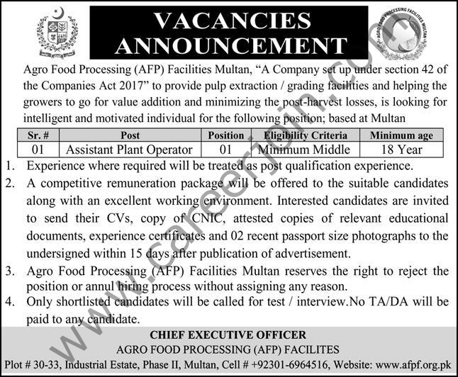 Agro Food Processing Facilities Jobs 10 June 2026 Express 1