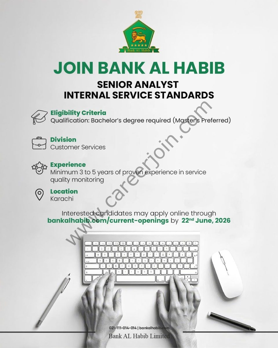 Bank AL Habib Jobs June 2026 2