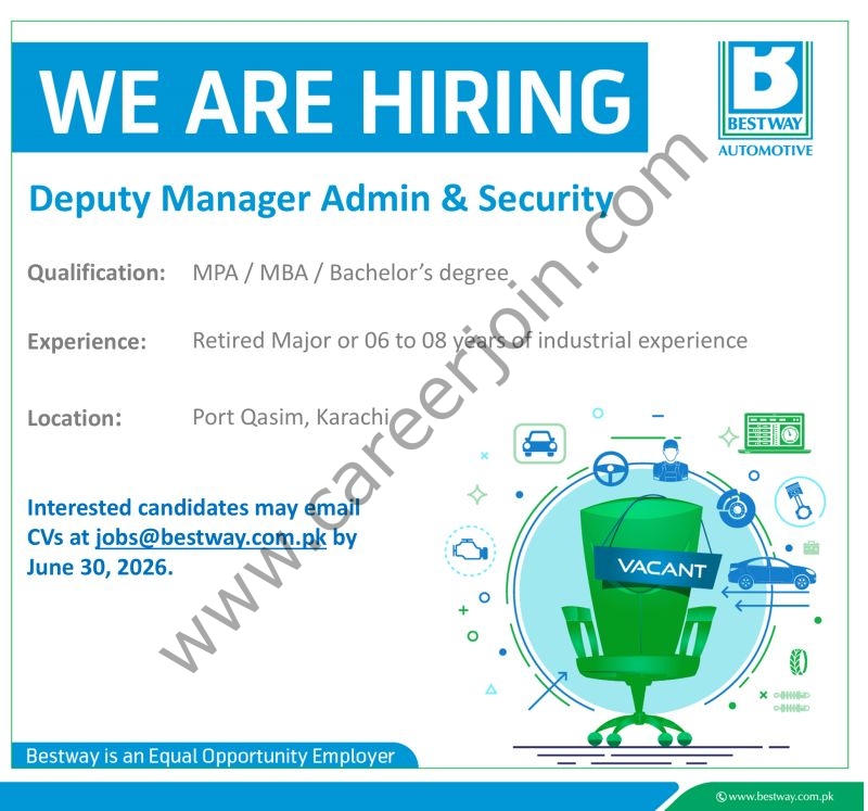 Bestway Cement Limited Jobs June 2026 2