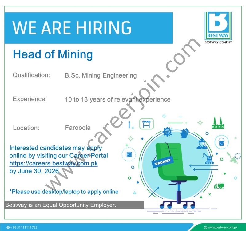 Bestway Cement Limited Jobs June 2026 1
