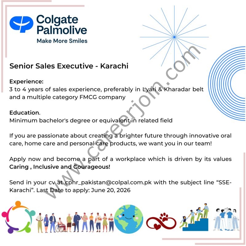 Colgate Pamolive Pakistan Jobs Senior Sales Executive 1