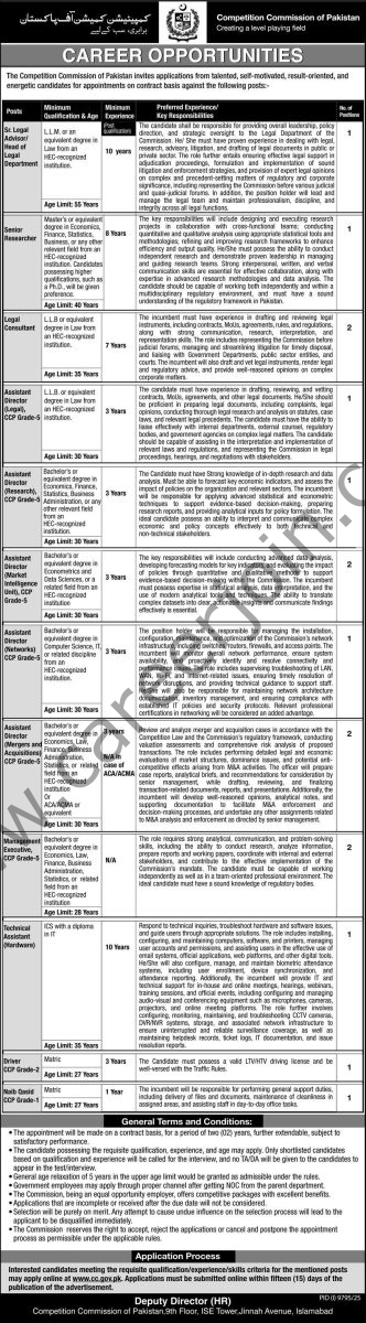 Competition Commission of Pakistan Jobs 07 June 2026 Express 1
