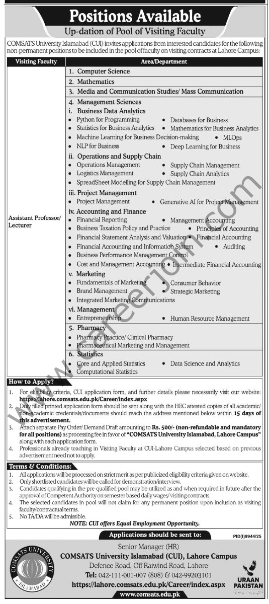 Comsats University Jobs 11 June 2026 Express Tribune 2