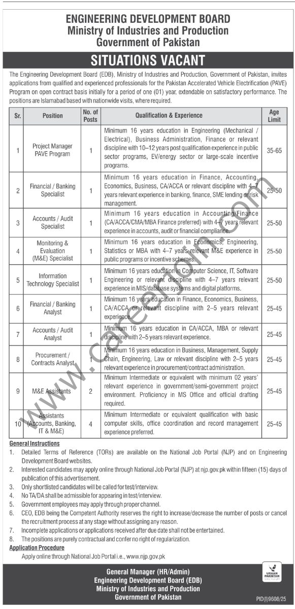 Engineering Developement Board Jobs 31 May 2026 Express Tribune 1