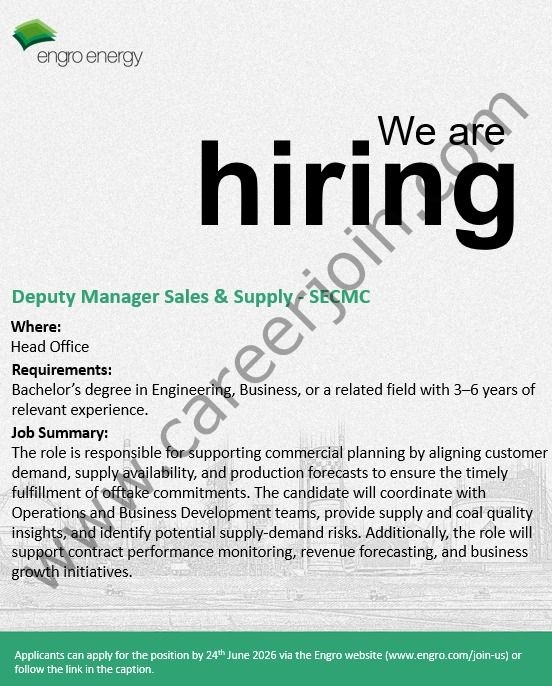 Engro Corporation Pvt Ltd Jobs June 2026 2