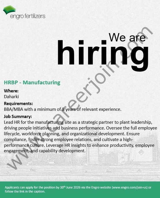 Engro Corporation Pvt Ltd Jobs June 2026 3