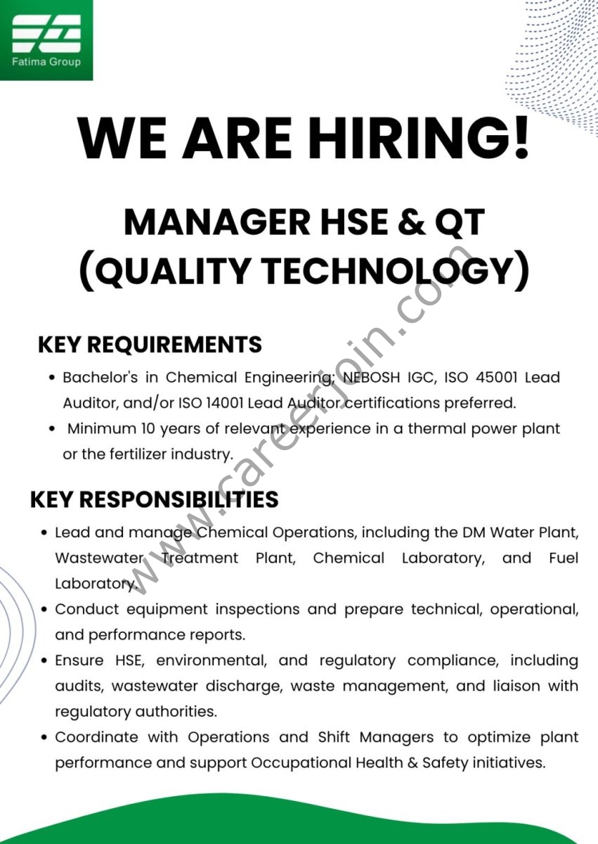 Fatima Group Jobs June 2026 2