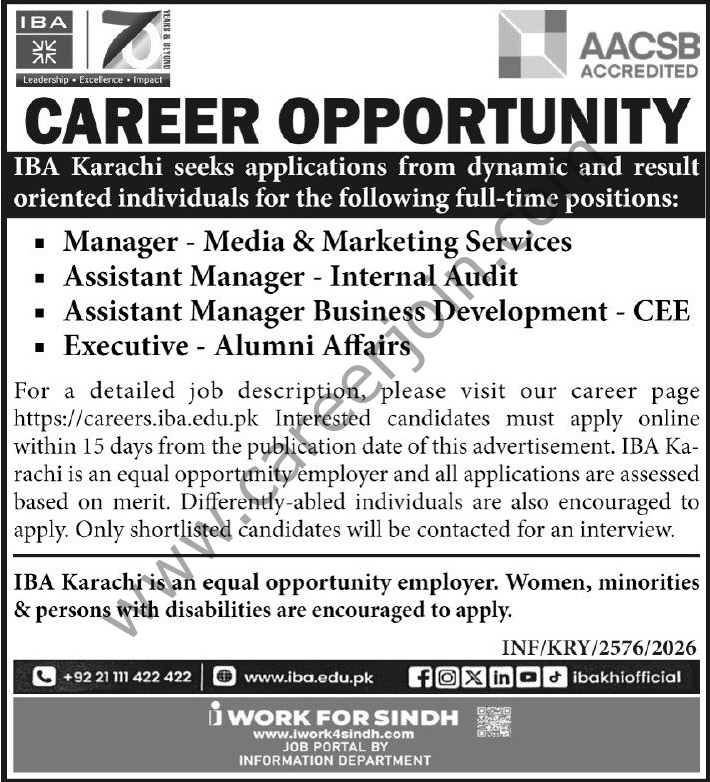 IBA Karachi Jobs 21 June 2026 Express Tribune 1