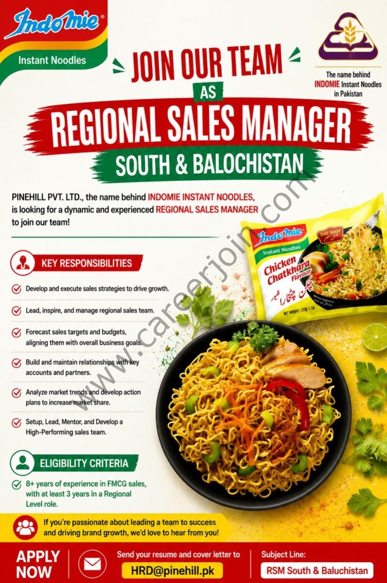 Pinehill Pvt Ltd Jobs Regional Sales Manager 1