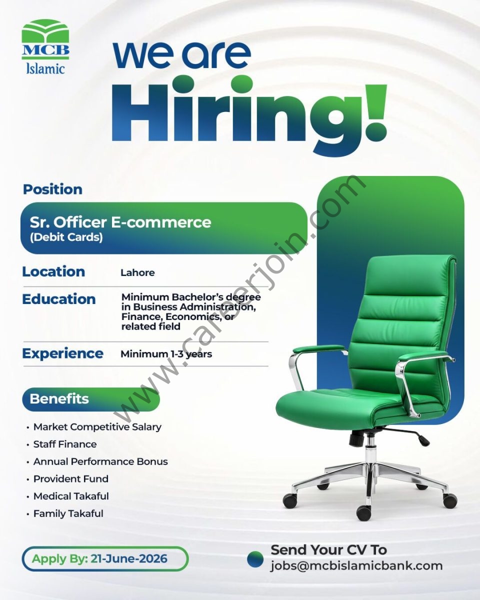 MCB Islamic Bank Jobs June 2026 2