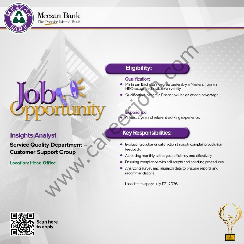 Meezan Bank Limited Jobs June 2026 2