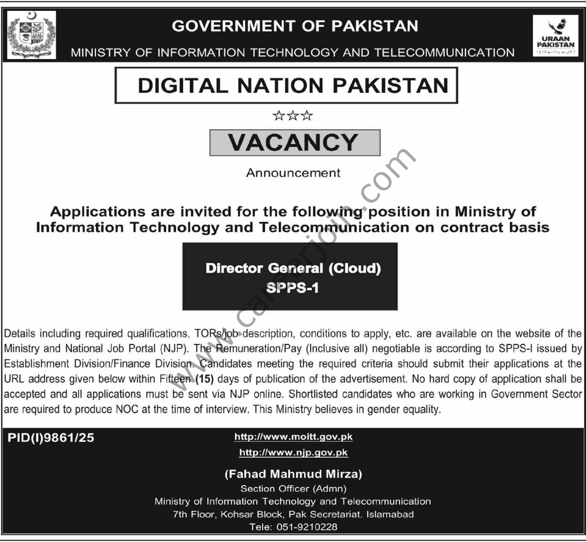 Ministry of Information Technology & Telecommunication Jobs 10 June 2026 Dawn 1