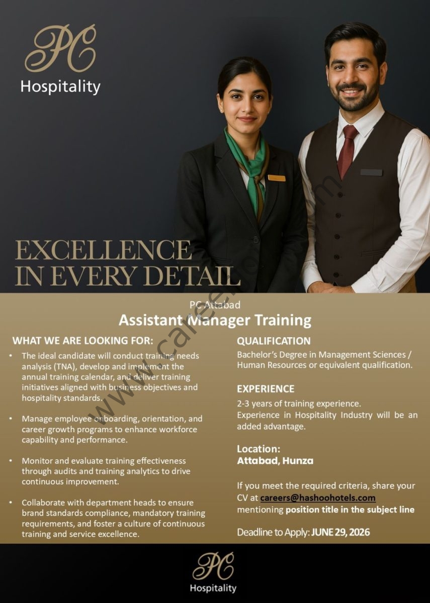 Hashoo Hotels Jobs Assistant Manager Training  1