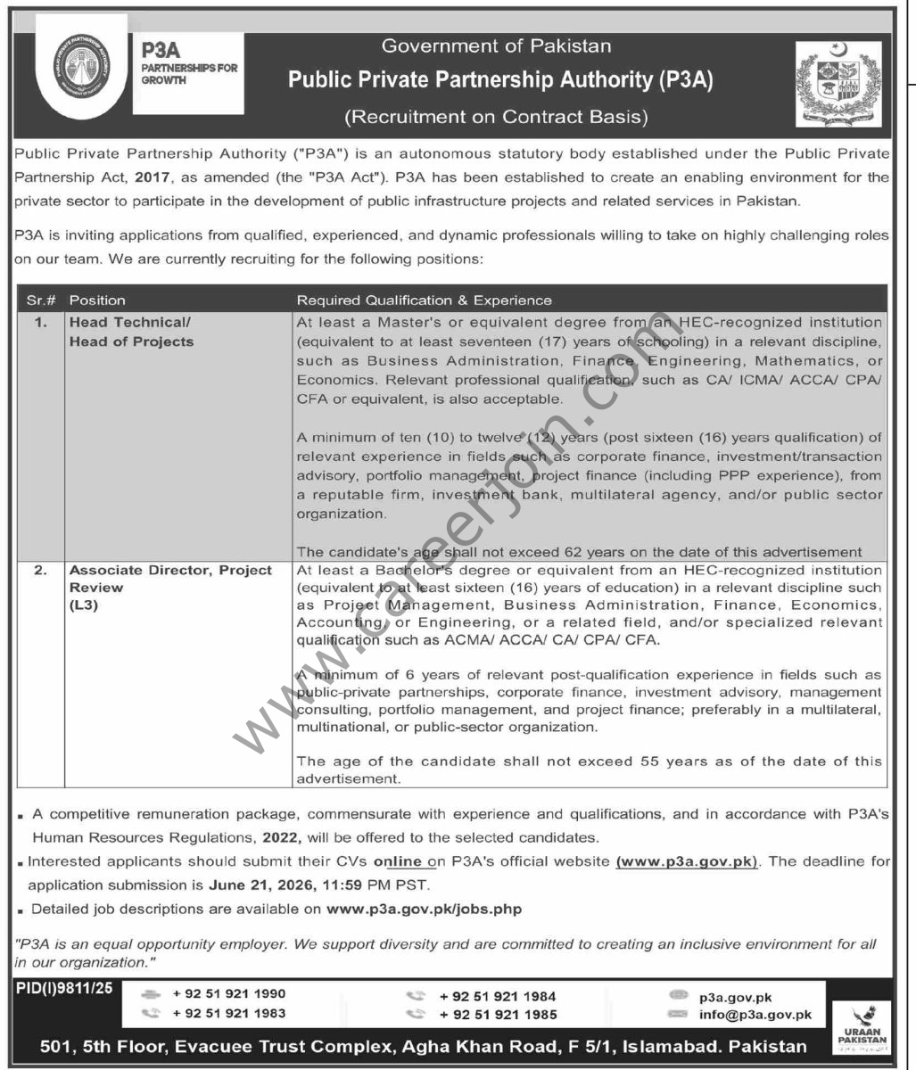 Public Private Partnership Authority P3A Jobs 07 June 2026 Dawn 1