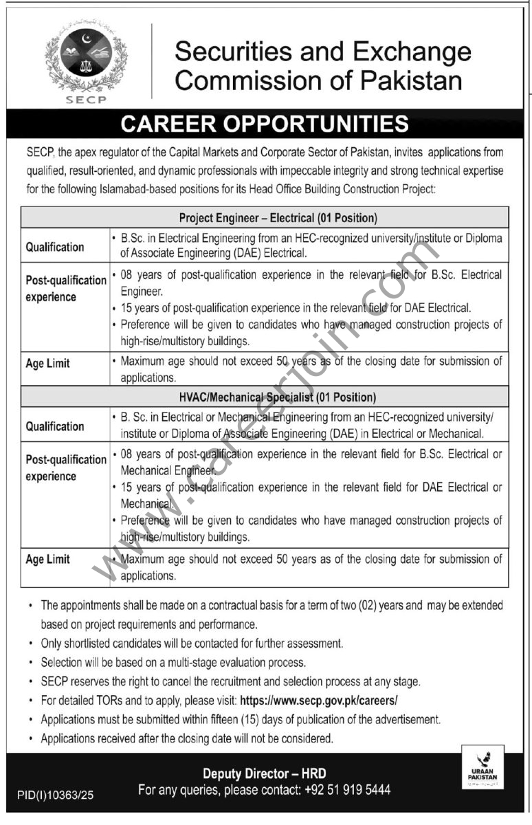 Securities & Exchange Commission of Pakistan SECP Jobs 28 June 2026 Express Tribune 1