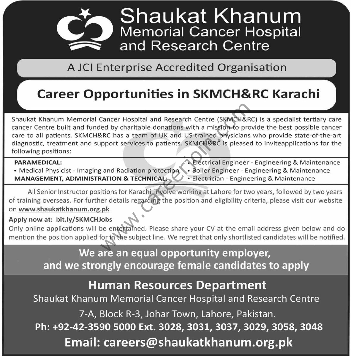 Shaukat Khanum Hospital Jobs 07 June 2026 Dawn 1