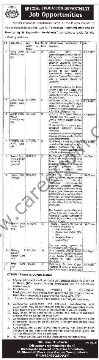 Special Education Department Jobs 09 June 2026 Express Tribune 1