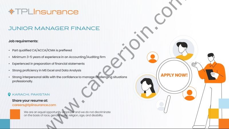 TPL Insurance Jobs Junior Manager Finance 1