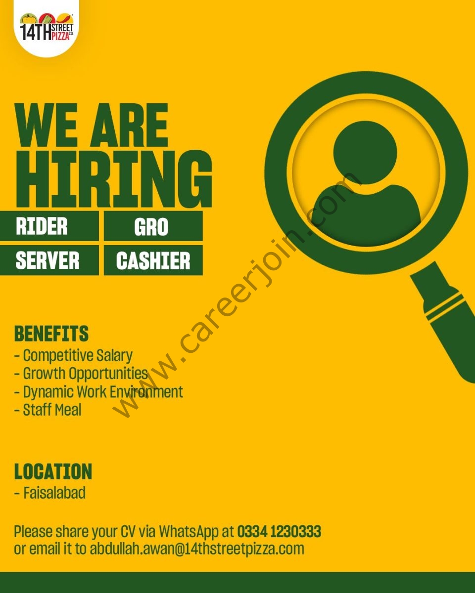 14th Street Pizza Jobs July 20262