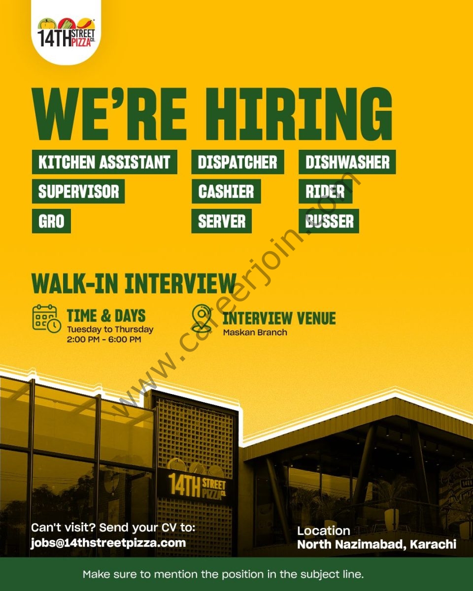 14th Street Pizza Jobs July 2026 2