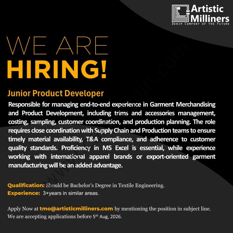 Artistic Milliners Pvt Ltd Jobs Junior Product Developer 1