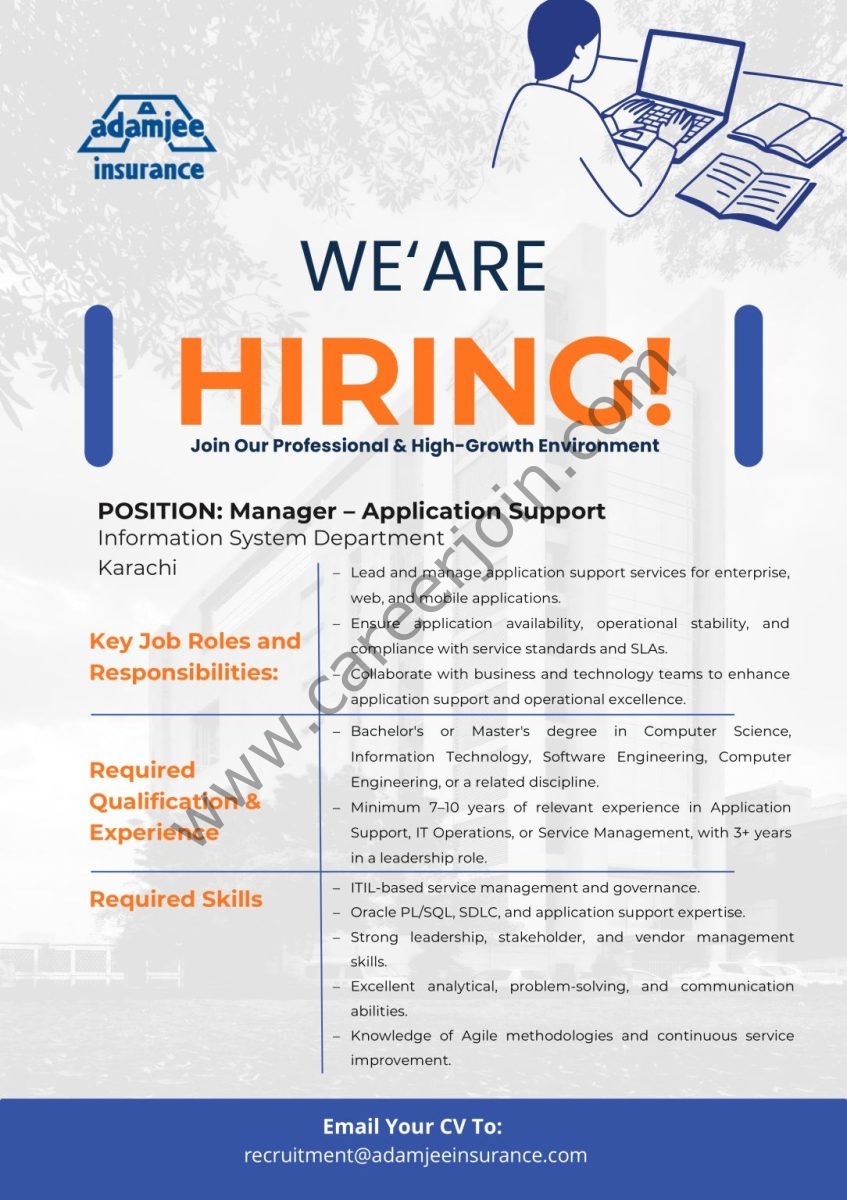 Adamjee Insurance Company Limited Jobs July 2026 4