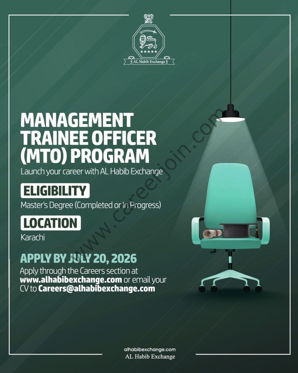 AL Habib Exchange Management Trainee Officer (MTO) Program 2026 1