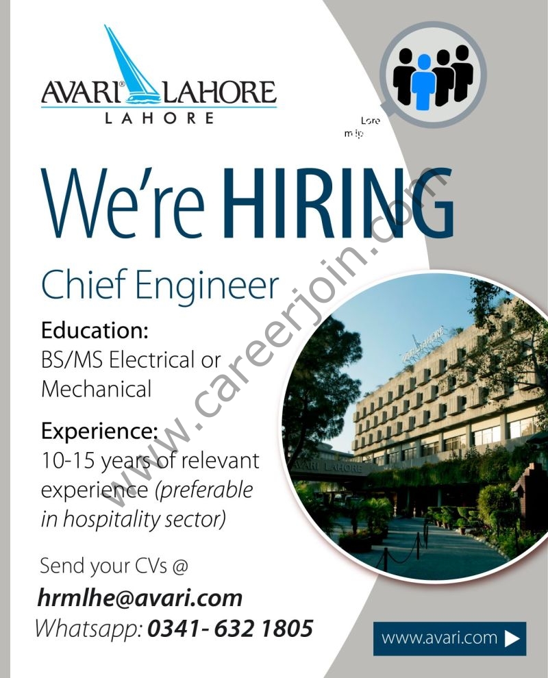 Avari Hotels Jobs Chief Engineer 1